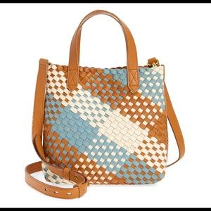 NWOT Madewell Multicolored Woven Leather Small Transport Crossbody